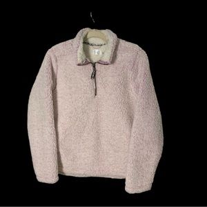 Time and Tru Pink Sherpa Pullover  Pink Size Medium